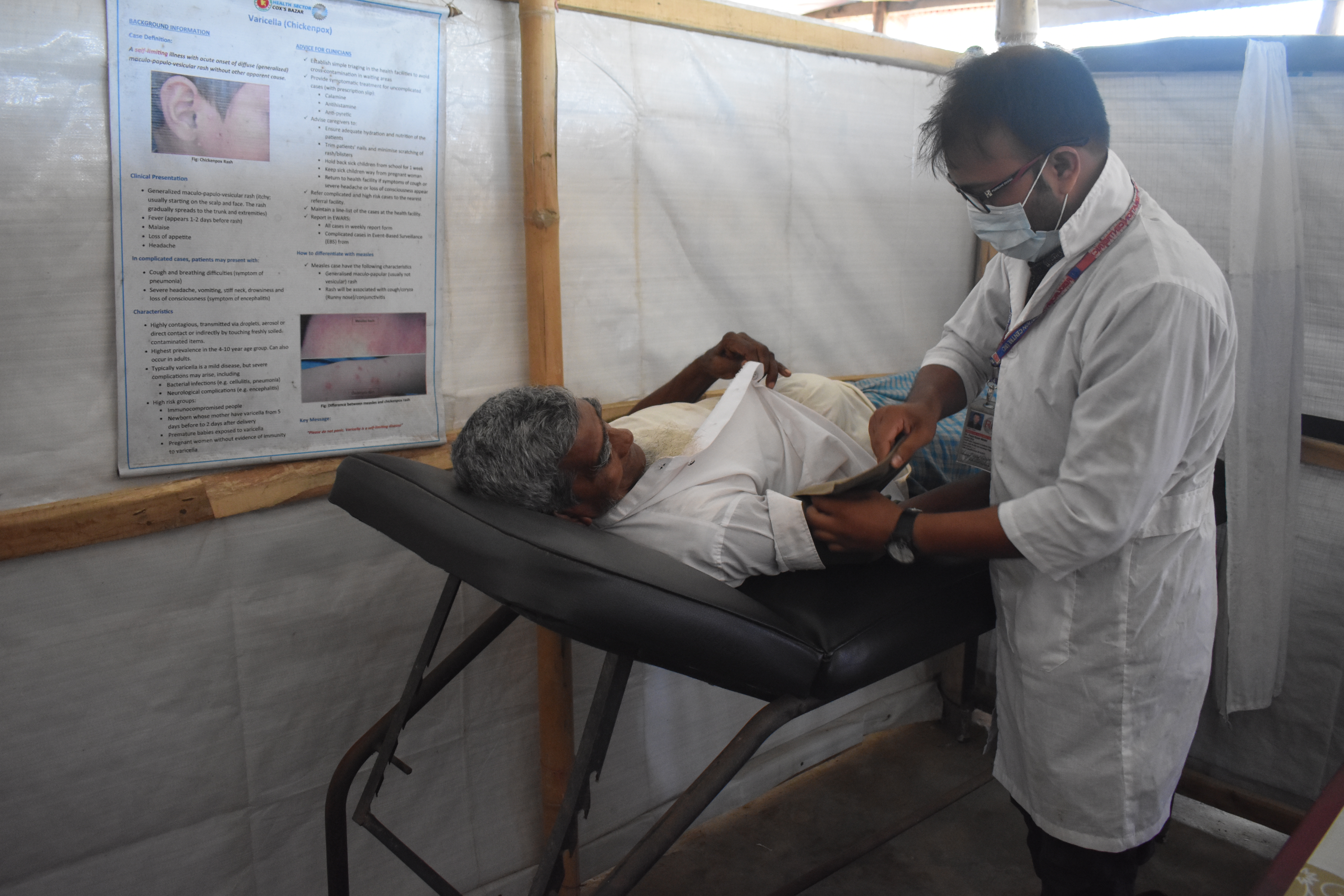 A healthcare worker seeing a patient in Cox's Bazar