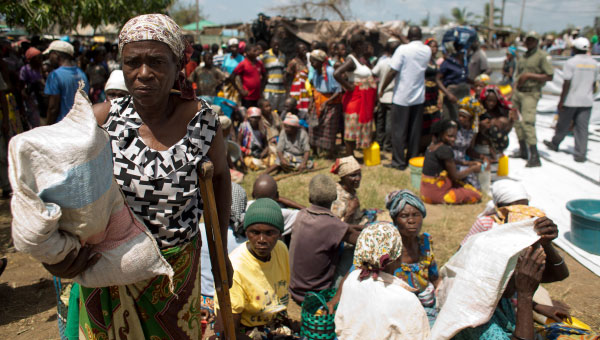 Cyclone Idai survivors wait for aid in Mozambique