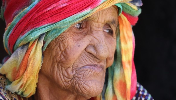 An older woman in Yemen, where millions currently face starvation