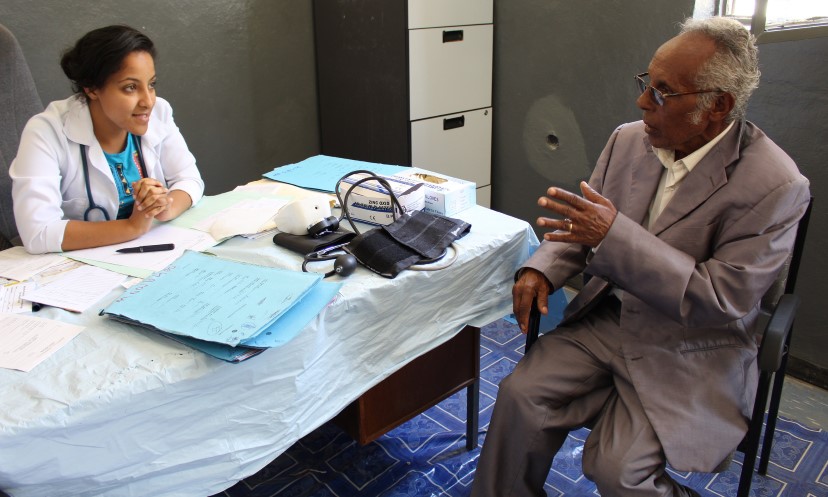 Worgalemahu Zewdie, from Ethiopia, visits Bishoftu General Hospital